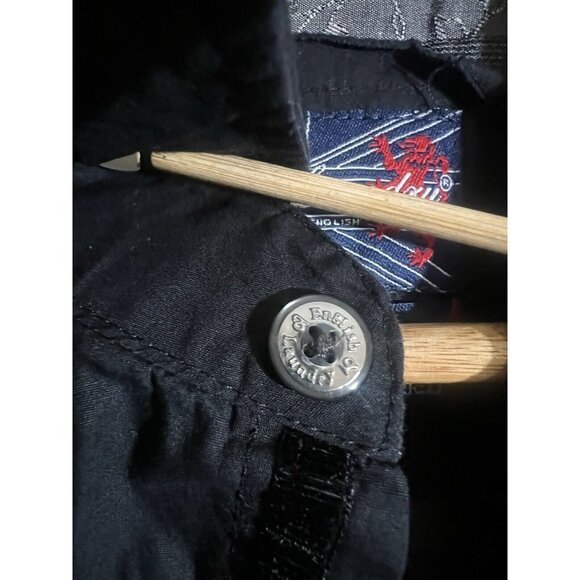 English Laundry Mens Black Shirt L Button Up Embroidered Christopher Wicks M23 - Picture 7 of 14